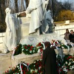Március 15-i ünnepség a Medikus kertben Petőfi szobránál