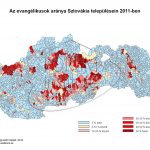 Az evangélikusok aránya Szlovákia településein 2011-ben